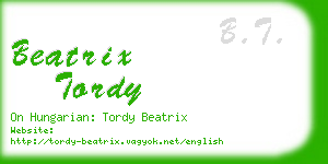 beatrix tordy business card